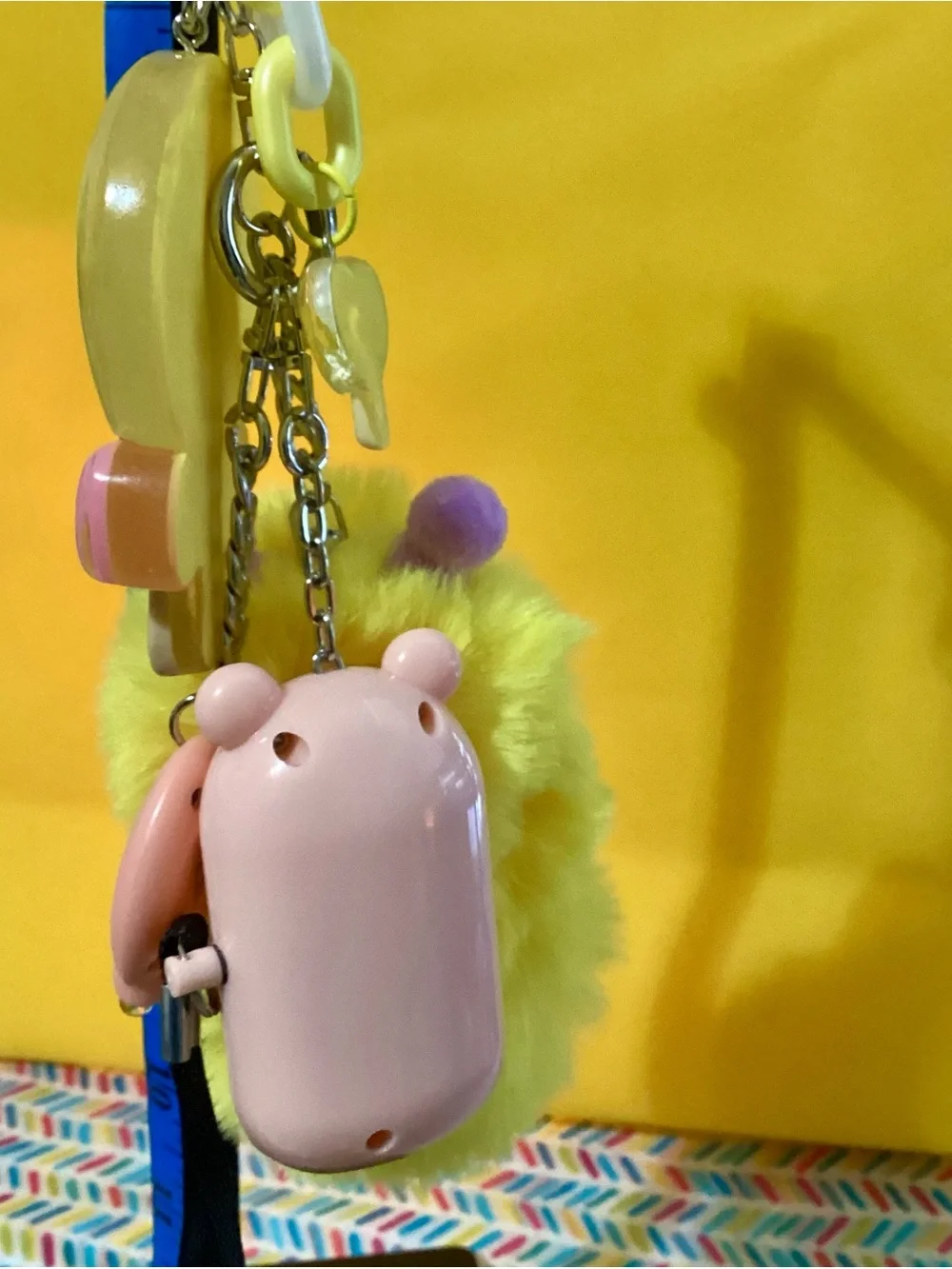 NWOT - Backpack Charms ! LED Flashlight& Alarm included!! Yel Fuz Lolly